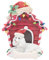 Kurt S. Adler Pudel Holiday Christbaumschmuck Hängeornament aus Kunstharz, 10,2 cm, Rot Weiß