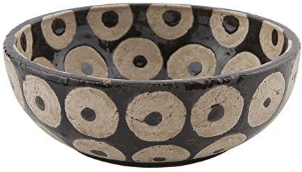 Mud Pie Schwarze Terrakotta-Schale, klein, 11,4 x 30,5 cm Durchmesser