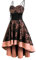 FEOYA Robe Gothique Femme à Bretelles Robe Rétro Médiévale Robe Soirée Vintage à Lacets Costume Steampunk Déguisements Halloween Carnaval Noir 36