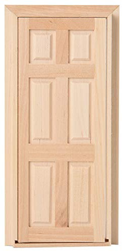 VGEBY Mini Puppenhaus Tür, 1:12 Puppenhaus Mini Holztür für Puppen DIY Puppenhaus Möbel Zubehör Puppen & Plüschtiere