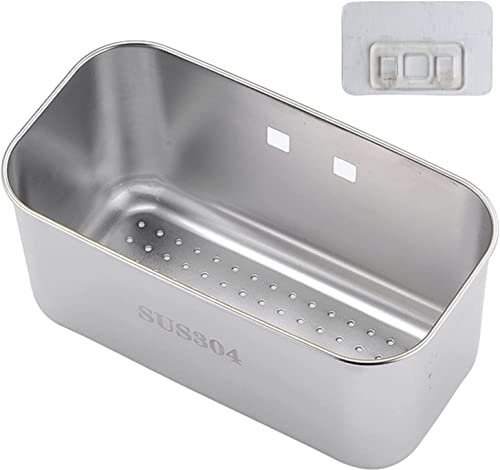 Spülbecken Organizer Edelstahl Spülbecken Sieb Waschbecken Caddy Organizer Spuele Edelstahl Utensilien Korb Organizer Spüle Sieb Abtropfsieb Vegtable/Obst Küche Sieb Teesieb (Silber)