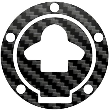 DualColorStampe Adesivo protezione tappo serbatoio compatibile con DUCATI Monster 695 (2007-2008) carbonio moto M0207 (Carbonio Nero)