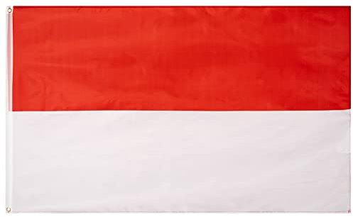 MUWO Flagge Nations Together 90 x 150 cm Nationalmanschaften, doppelseitige Gartenflagge, wetterfeste Fanflagge, Fußballflagge Polyester Länderfagge Deutschland mit Ösen (Indonesien)
