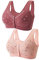 THUCHENYUC Gänseblümchen-BH Mit Frontknopf Bequemer Atmungsaktiver Baumwoll-BH Mit Frontverschluss Für Frauen Sexy Wireless Bras (Color : A+B, Size : XX-Large)