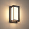 Klighten Außen Wandleuchte E27 Fassung, Max 60W, Modern Außenwandleuchte Aussen Innen Wandlampe, IP65 Aussenleuchte für Eingang Korridor Terrasse, PC + Aluminium, ohne Leuchtmittel, Schwarz