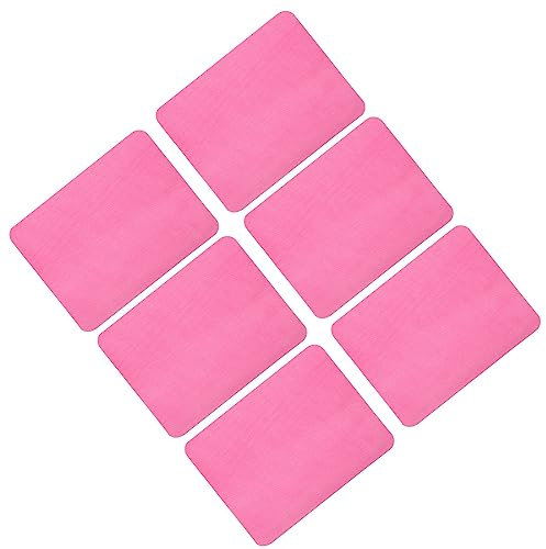 sourcing map 6Pcs Iron on Patches Fabric Repair Patches Iron-On Mending Fabric Pink 4.9x3.7 for Clothes Repair, Pants, Bags Hole Repairing and Decoration