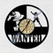 VINY WOODY Wanted Piratenuhr aus Vinyl, Abenteuer, Aktion, Humor, Wanddekoration, originelles Geschenk