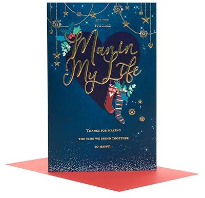 UK Greetings Weihnachtskarte für den besonderen Mann in meinem Leben – goldener Schriftzug