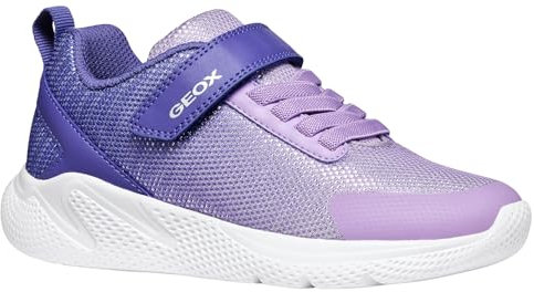 Geox J SPRINTYE Girl A, Scarpe da Ginnastica, Viola, 33 EU