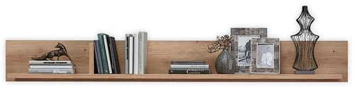 Stella Trading Wandboard in Old Artisan Oak Optik FSC-Zertifiziert - Hochwertiges und vielseitig einsetzbares Wandregal - 180 x 22 x 22 cm (B/H/T)