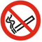 iSecur Pegatina de prohibición P002 Prohibido fumar según DIN EN ISO 7010 I No fumadores I Aviso de advertencia I Ø 10 cm I Protección UV I Resistente a la intemperie I hin792