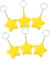 HEMOTON 6st Ball Zum Stressabbau Star Toy Hand Sensory Toys Children Star Keyring Party Decor Mini Star Stress Toys for Teens Metall Schlüsselanhänger Pentagramm