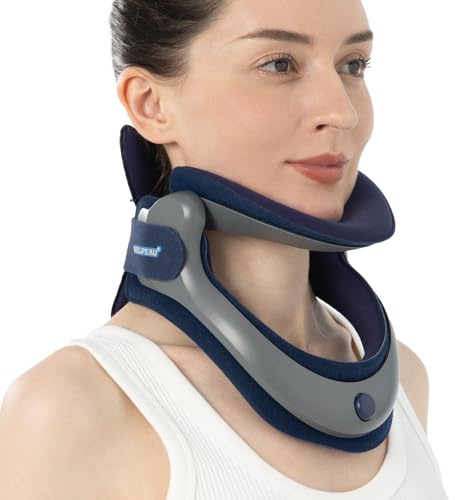 Velpeau Halswirbel-Nackentraktionsgerät, verstellbare Nackenstützbandage für Männer und Frauen, Haltungskorrektur