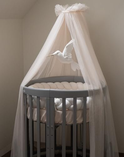 Waldin Baldachin, Himmel und Himmelstange zur Befestigung am Bett, OHNE Bett, Ecru