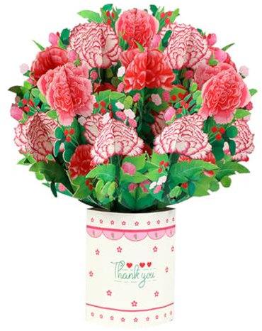 scicent Pop Up Karte Geburtstag Pop-Up Blumenkarte 3D Geschenkkarte zum Geburtstag Blumen Klappkarte mit Umschlag Muttertagskarte Dankeskarte Grußkarten zum Mutter - 29912