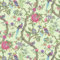 EELIKE Retro Tapete Blumen Vogel Mintgrün Chinoiserie Tapete Blätter Blumentapete Vintage Mustertapete Grün Fototapete Blumen Tropische Dschungel Tapete Kinderzimmer Badezimmer Flur 44.5cm x 300cm