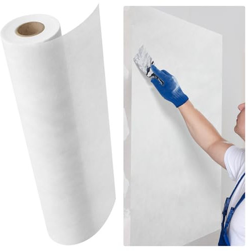 Frienda Trockenbau-Klebeband, papierlose Wandverstärkung, kein Klebstoff, Fiberglas-Wandriss-Reparaturwerkzeug, 55 x 91 cm, Weiß