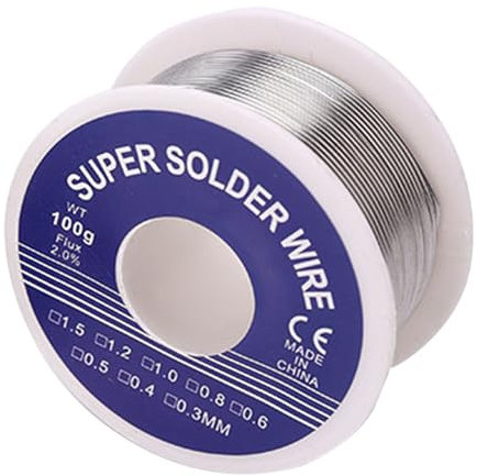 100 g de estaño para soldar con fundente, estaño de soldadura de 1 mm, soldado con núcleo de colofonia, alambre de soldar, 1 rollo de alambre de soldadura para bricolaje y reparación de soldadura