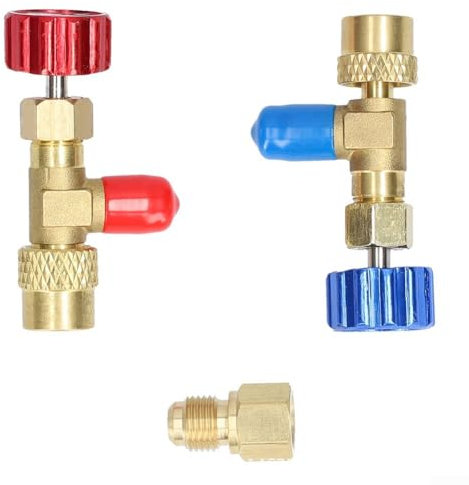 Kupfer V alves für Klimaanlage, R22 + R410 Sicherheitsventil Set mit Adapter