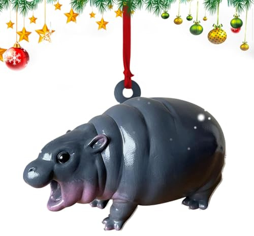 Generisch Hippo Figure, Figurenmodell Aus Harz, Tragbares Figuren Modell, Skulptur Als Heimdekoration, Bouncy Pork Pygmy Hippo Statue, Adorable Decorative Hippopotamus Statue