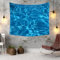 KnSam 150x130cm Tapisserie, Natur Landschaft Wandteppich Unterwasser Wandtuch Polyester Wandbehänge für Schlafzimmer, Blau
