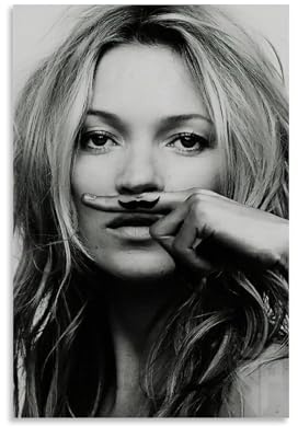 CHIMOSHEJI Poster mit Kate Moss, Wandkunst, dekoratives Gemälde, Schlafzimmer, 60 x 90 cm, ungerahmter Stil