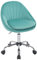 WOLTU Homeoffice Stuhl, Bürostuhl ergonomisch, Schminkstuhl drehbar, Drehstuhl mit Rollen, Schreibtischstuhl 150 kg belastbar, für Arbeitszimmer Schlafzimmer, Samt, Türkis, BS167ts