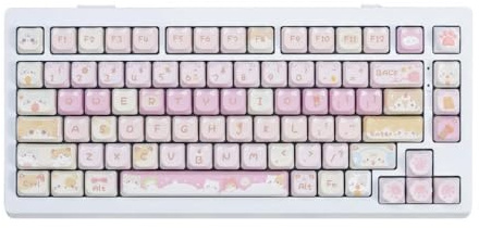 QPSJXN Meow Meow Squad 141 PBT Mao Profile Keycap Set von mechanischen -Tastaturen