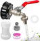 Robinet Cuve 1000l,IBC Robinet Cuve 3/4,Kit Accessoire Cuve a Eau avec S60X6 Rallonge Adaptateur et Adaptateur Tuyau Arrosage (Style 1)