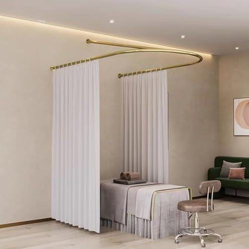 Room Privacy Partition Curtains,beauty Salon Fitting Room U Shaped Curtain Rod,metal Support Track Wall Mounted Privacy Partition Rod,modern Area Separator for Wedding Dress Shop Spa Bedroom