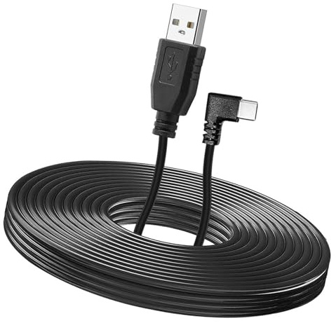 TINAZEOK 3 Meters USB to Type-C Dash Cam Charging Cable, Power Supply Only, No Data Transfer Function