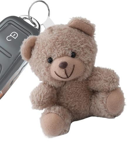 Porte‑clé Ours – Porte‑clé Nounours en Peluche & Charm, Doux de 12 cm pour Sac, Clés ou Voiture, Idéal Cadeau pour Couple ou Meilleur Ami