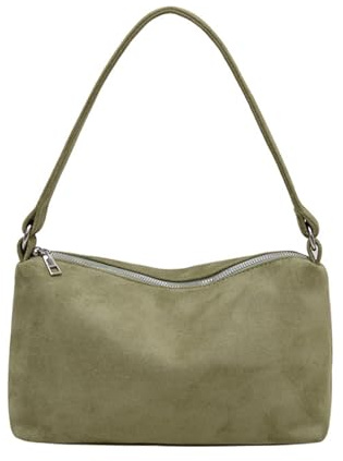 Kleine Wildleder Geldbörse Wildleder Mini Schulter Tasche Für Frauen 2025 Herbst Winter Handtasche Kupplung (Mint Green, One Size)