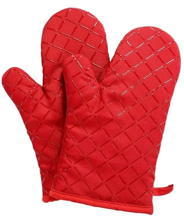 LOZTBUE Gants de Four isolants Rouges antidérapants résistants à la Chaleur jusqu'à 240°C, Lot de 1, Ultra résistants, pour Cuisson pâtisserie Barbecue Cuisine sécurisée