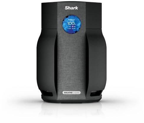 Shark BreatheClear with NeverChange6 Air Purifier, Exceeds HEPA Filter Standards, Automatic Sensing, Medium Room Coverage, Charcoal, HP162UKBK