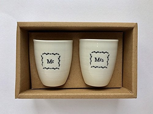 mr & mrs egg cups in a box by east of india