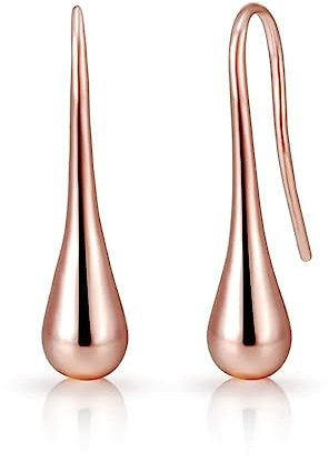 Boucles d'oreille larme en or rose avec pochette