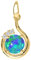 My Gold Anhänger Opal (Ohne Kette) Echtes Gelbgold 333 Gold (8 Karat) Mit Edelstein 20mm x 12mm Zirkonia Sala A-07004-G301-OTR