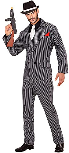 W WIDMANN MILANO Party Fashion - Costume Mafiaboss, veste, pantalon, costume Carnaval