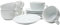 Gastro Spirit - 12-teiliges XL Cappuccino-Tassen Set - Weiß, 280 ml, Porzellan, dickwandig, spülmaschinenfest, italienisches Design - 6er Kaffee-Tassen Set mit Untertassen