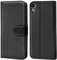 Verco Desire 10 Lifestyle Hülle, Handyhülle für HTC Desire 10 Lifestyle Tasche PU Leder Flip Case Brieftasche - Schwarz