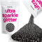 Hemway Ultra Sparkle Glitter - Black | Chunky Metallic Flakes for Resin & Epoxy Crafts | Supplies for Tumblers, Festival, Hair, Face, Body, Eye & Nail Art Decoration | 100 g