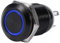 Interruptor de botón LED, Interruptor de botón momentáneo Ligero de 12V 2A 12mm LED del Coche, Interruptor de botón de Encendido/Apagado (Azul) pulsador con led, 12 mm