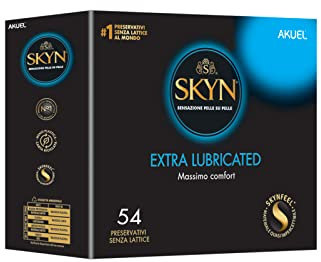 SKYN Extra-Lubricated Kondome ohne Latex, extra geschmiert, 54 Stück