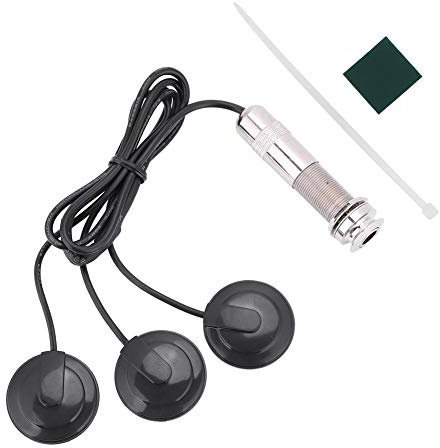 Guitar Pickups Acoustic Electric Instrument Piezo 3 in 1 Microphone Contact for Acoustic Guitar Ukulele Mandolin