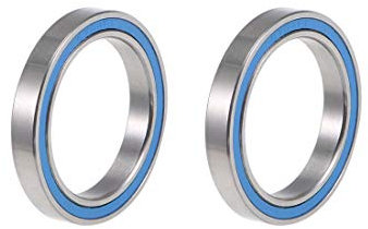 sourcing map 2 Stück Rillenkugellager Doppelt Abgedichtete 6704-2RS 20mm x 27mm x 4mm Blau Abdeckung Chromstahl P6 (ABEC3)