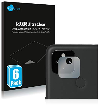 Savvies Schutzfolie für Google Pixel 4a 5G | (NUR Kameraschutz) 6 Stück Transparenter Displayschutz Made in Germany Ultra-Klar Displayschutz-Folie