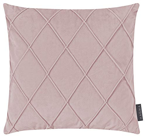 MAGMA-Heimtex Samt-Kissenhülle Nobless - 2er-Set - Made in Germany (Altrosa, 40 x 40 cm)