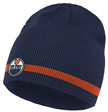 adidas Edmonton Oilers 2020/21 NHL Coach Beanie Wintermütze Navy, One Size