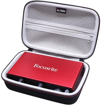 L LTGEM EVA-Hartschalenkoffer für M-Audio M-Track Duo USB Audio Interface – Reisen – schützende Tragetasche